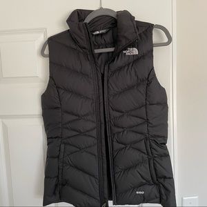 Black North Face puffer vest